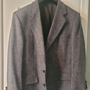 Mens Vintage Teed Blazer 2 Button Wool Sport Coat 42R